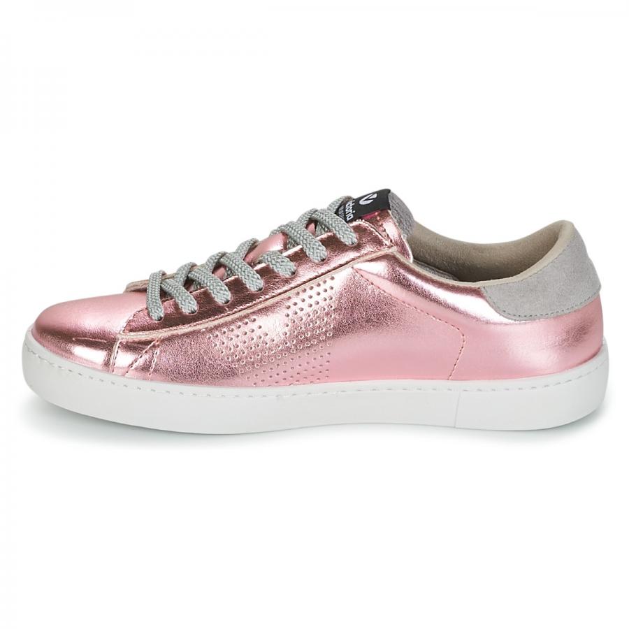 Chaussures Baskets Victoria femme Deportivo Metalizado Lazo taille Rose 